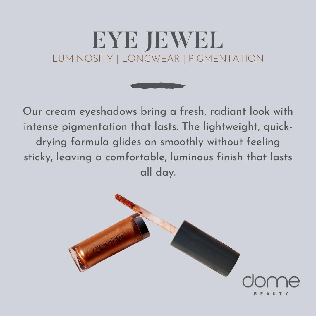 Eye Jewels 24-Hour Eye Shadow Vegan, Cruelty-Free Long-Lasting Cream Eyeshadow, Radiant Finish Eye Makeup for All Skin Tones, Easy-to-Blend, Smudge-Proof, Platinum .15 fl oz
